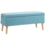 Pehme pink hoiukastiga Homcom 110x39x45cm, helesinine/helepruun
