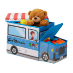 Kokkupandav iste hingedega kaanega 33x27x56cm., helesinine/punane/valge