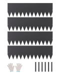 Terasest maastiku &auml;&auml;ris, must, 40 x 12 tolli, 4 tk.