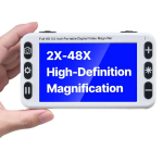 Kaasaskantav digitaalne luup 127 mm, 2X&ndash;48X, 13 MP, AV/HDMI ja kokkupandava k&auml;epidemega