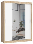 Riidekapp NORE CLP 150 peegliga, tamm/valge