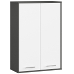 Riputatav vannitoakapp FIN H934 W64, 2 ust, hall-valge, 64 &times; 94 &times; 30 cm