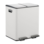 J&auml;&auml;tmete sorteerimiskast Relaxdays, 2 sektsiooni, 30 l, Valge, 42 &times; 47,5 &times; 37 cm