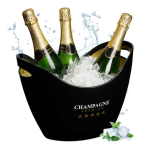 Joogijahuti Relaxdays &ldquo;Champagne Premium&rdquo;, 8 l, Must/kuldne, 35 &times; 25,5 &times; 25,5 cm