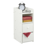 &Ouml;&ouml;kapp Relaxdays, 2 sahtlit, 1 tk, Valge, 22,5 &times; 55 &times; 34 cm
