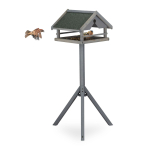 Lindude s&ouml;&ouml;tja Relaxdays 10038398.0, statiiviga, Hall/Roheline, 62 &times; 120 &times; 55 cm