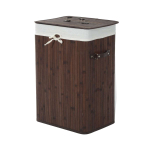 Pesukorv 72L Homcom 40x30x60cm, pruun/valge v&auml;rv
