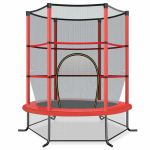Trampoliin 165x165x165cm, musta/punast v&auml;rvi
