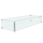 Klaasist l&otilde;kkeaseme tuulekaitse, 38x10,5x6 tolli, l&auml;bipaistev karastatud klaas