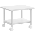 Printerilaud VASAGLE OPS002W01, 2 tasandiga riiul, Valge, 48 &times; 34 &times; 40 cm