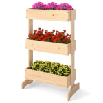K&otilde;rgendatud peenar, 3 astet, 3 istutuspotti, 69 &times; 39 &times; 109 cm