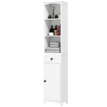 Vannitoa kapp Homcom 34x24x170,5cm, valge v&auml;rv