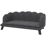 Koera pesa PawHut 98,5x60,5x35,5cm, tumehall/must v&auml;rv