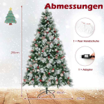 Tehis LED kuusk 125x215cm, roheline/valge v&auml;rv