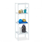 Vannitoa riiul 4 riiuliga 110x34,5x33cm, valge
