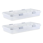 Voodipesukast ratastega, 1010x510x150 mm, hall, 2 tk.