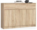 Kummut K140, 3 ust, 3 sahtlit, Pruun, 138 &times; 99 &times; 40 cm