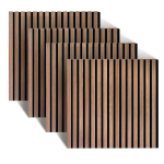 Akustilised seinapaneelid Relaxdays, 4 tk, Pruun, 60 &times; 60 &times; 1,8 cm