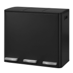 Pr&uuml;gikast SONGMICS, 3 &times; 18 l, pedaaliga, Must, 62 &times; 35,3 &times; 54 cm