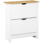 Jalatsikapp Homcom 72x26x80cm, valge/heledat pruunis v&auml;rvitoonis