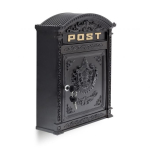 Vintage postkast 44,5x31x95cm., must/kuldne v&auml;rv
