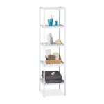 Vannitoa riiul 5 riiuliga 139,5x34,5x33cm, valge