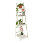 Kokkupandav lillealus 4 riiuliga 160x41x50cm., valge v&auml;rv