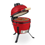 Kamado grill Relaxdays, kaanega, Punane, 43 &times; 56,5 &times; 46 cm