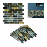 Kleepuvad viimistluspaneelid Relaxdays 10037487_470, 10 tk, disain B, 31 &times; 31 &times; 0,1 cm