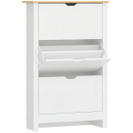 Jalatsikapp Homcom 72x26x112cm, valge/heledapruuni v&auml;rvi