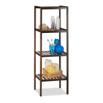 Vannitoa riiul 4 riiuliga 110x34,5x33cm., tumepruun