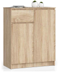 Kummut K80, 2 ust ja 1 sahtel, Pruun, 80 &times; 99 &times; 40 cm