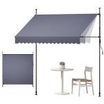 V&auml;ljat&otilde;mmatav varikatus VEVOR, k&auml;sitsi juhitav, 250 &times; 110&ndash;150 &times; 210&ndash;310 cm