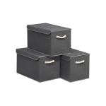 SONGMICS hoiukastid, 3 tk kaantega, 50 &times; 30 &times; 30 cm