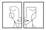 Seinadekoori paneelid Mauro Ferretti Tribal Simply, 2 tk, Must, 60 &times; 80 &times; 1 cm