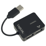 USB-jaotur Logilink UA0139, 4 porti, Must