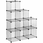 9-osaline Homcom moodulkastide komplekt 105x35x105cm, musta v&auml;rvi