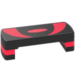 Aerobika platvorm Homcom 80x31x20cm, must/punane v&auml;rv
