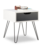Abilaud 44x40x40cm., valge/hall/must