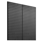 Metallist perforeeritud tahvlid 24x12", mustad, seinale kinnitatav korraldaja, 2 tk.