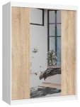Riidekapp NORE CLP 150 peegliga, tamm/valge