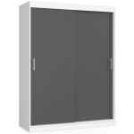 Riidekapp NORE CLP Mono 150, valge/tumehall
