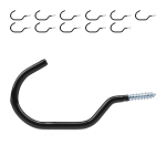 Jalgrattakonksud Relaxdays 10043595.0, 12 tk, Mustad, 7 &times; 0,7 &times; 14,5 cm