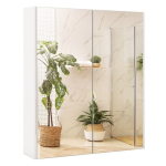 Vannitoakapp, 3 reguleeritavat riiulit, Valge, 62 &times; 65 &times; 11 cm
