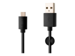 Andme- ja laadimiskaabel Fixed, USB / USB-C, Must