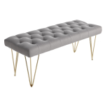 Pehme istekastiga pink Homcom 116x44,5x49cm, hall/kuldne