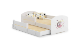 Laste kaheinimesevoodi Luk madratsi ja turvapiirdega 164x85x63 / 145x80x15cm, printsess kuuga
