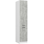 K&ouml;&ouml;gikapp OLIWIA S40/205, 6 riiulit, Valge/hall, 40 &times; 205 &times; 57 cm