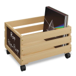 Vin&uuml;&uuml;lplaadikast Relaxdays, kuni 80 plaati, 43 &times; 27 &times; 34 cm