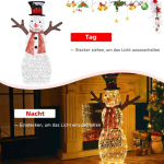 Valgustatud j&otilde;ululumememme dekoratsioon, 80 LED-lampi, 66 &times; 14 &times; 110 cm